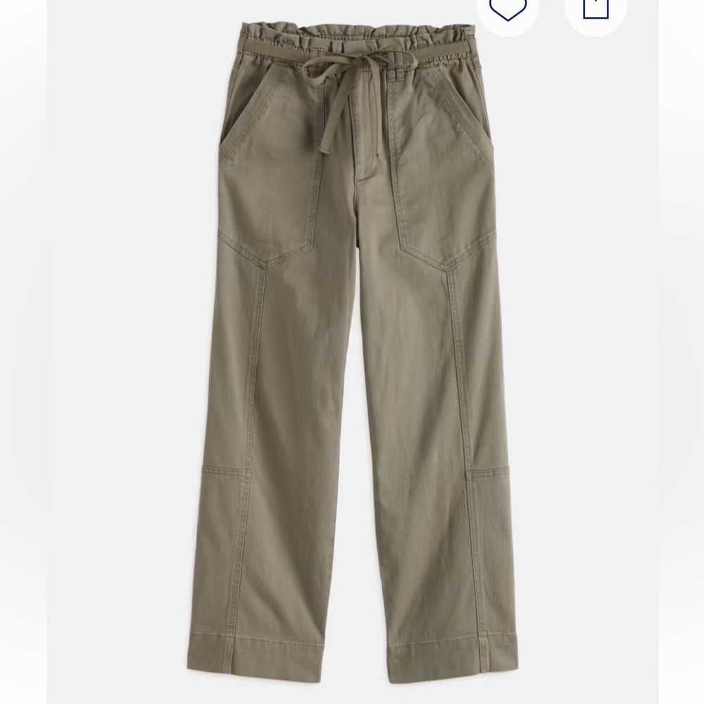 Democracy Olive Green Paperbag Waist Pants